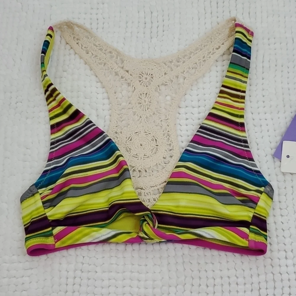 RADIO FIJI REUNION BRA W/ CROCHET. SZ S - Picture 1 of 5